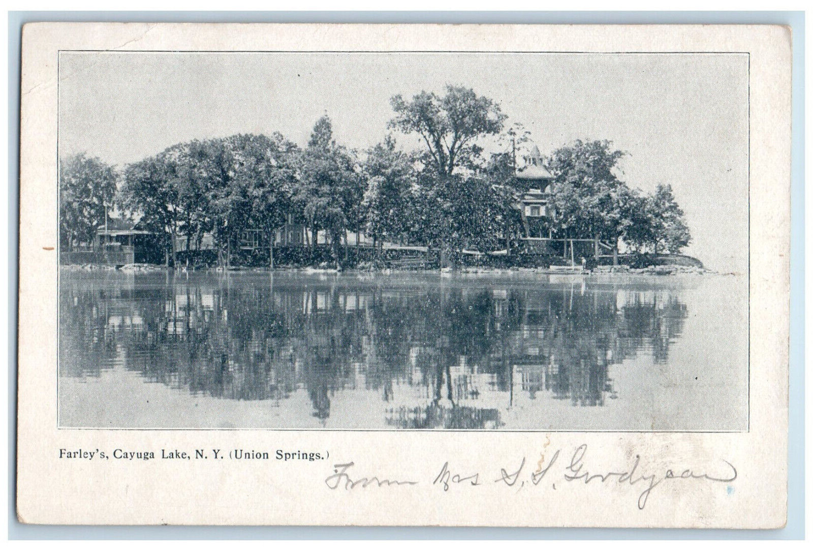 1904 Farley\'s Cayuga Lake (Union Springs) New York NY Antique Postcard