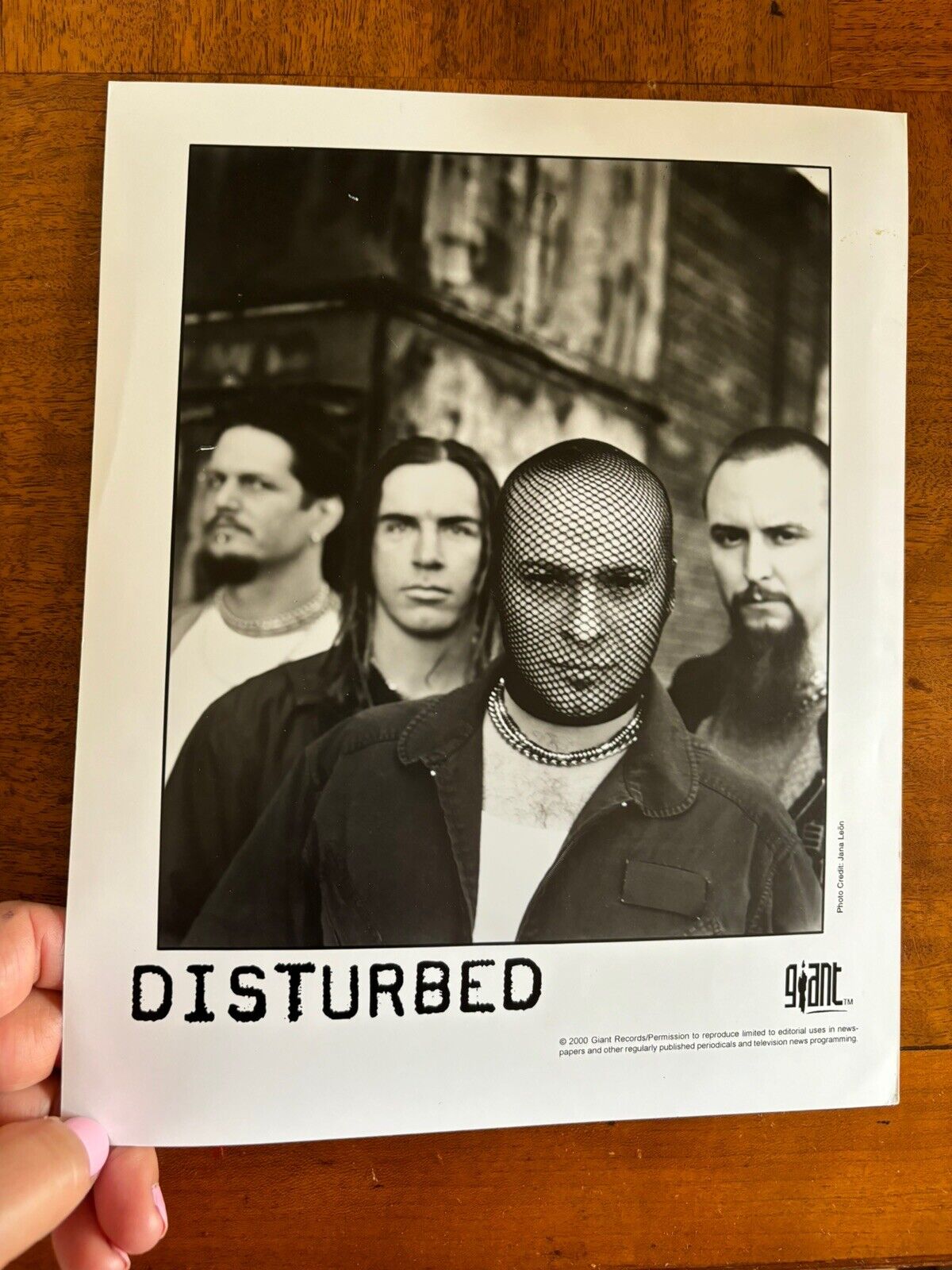 Disturbed Music Group Vintage Very Rare  8x10 Press Photo
