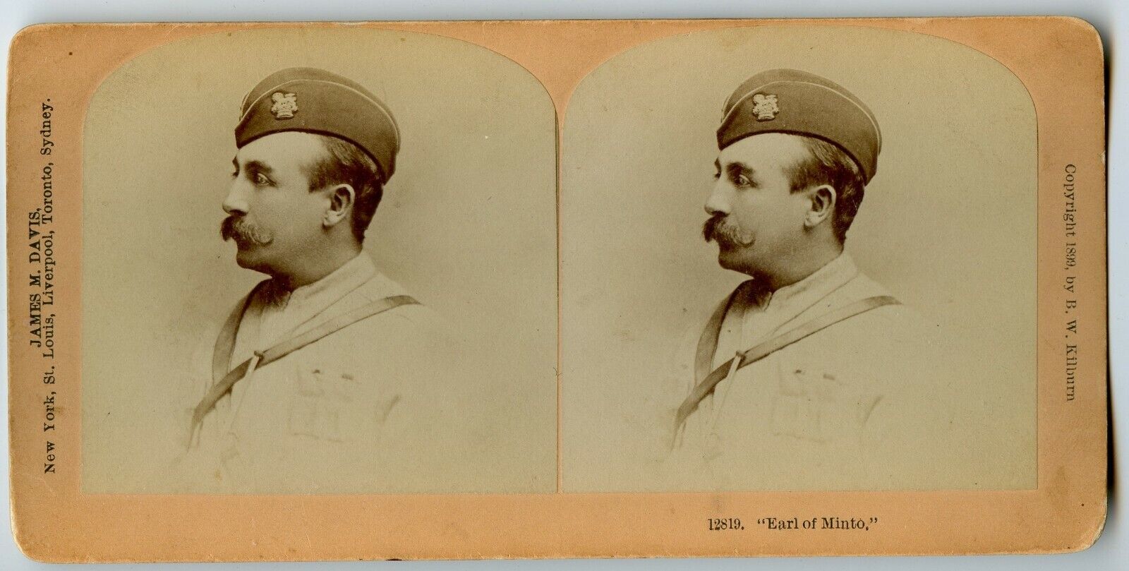  Earl of Minto, UK,  Governor General of Canada and India, Stereoview Photo 1899
