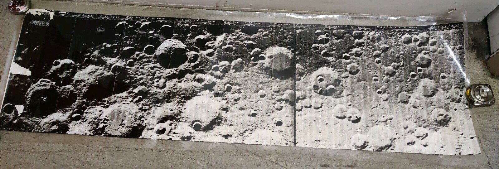 Vintage 67 NASA Apollo Lunar Orbiter IV 4  Moon Surface Kodak Photo  56 x16\