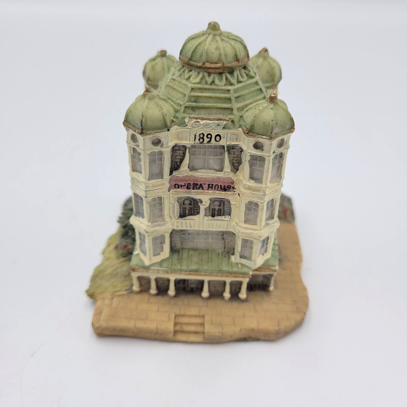 Vintage 1993 Liberty Falls Opera House Miniature Resin Village Cottage
