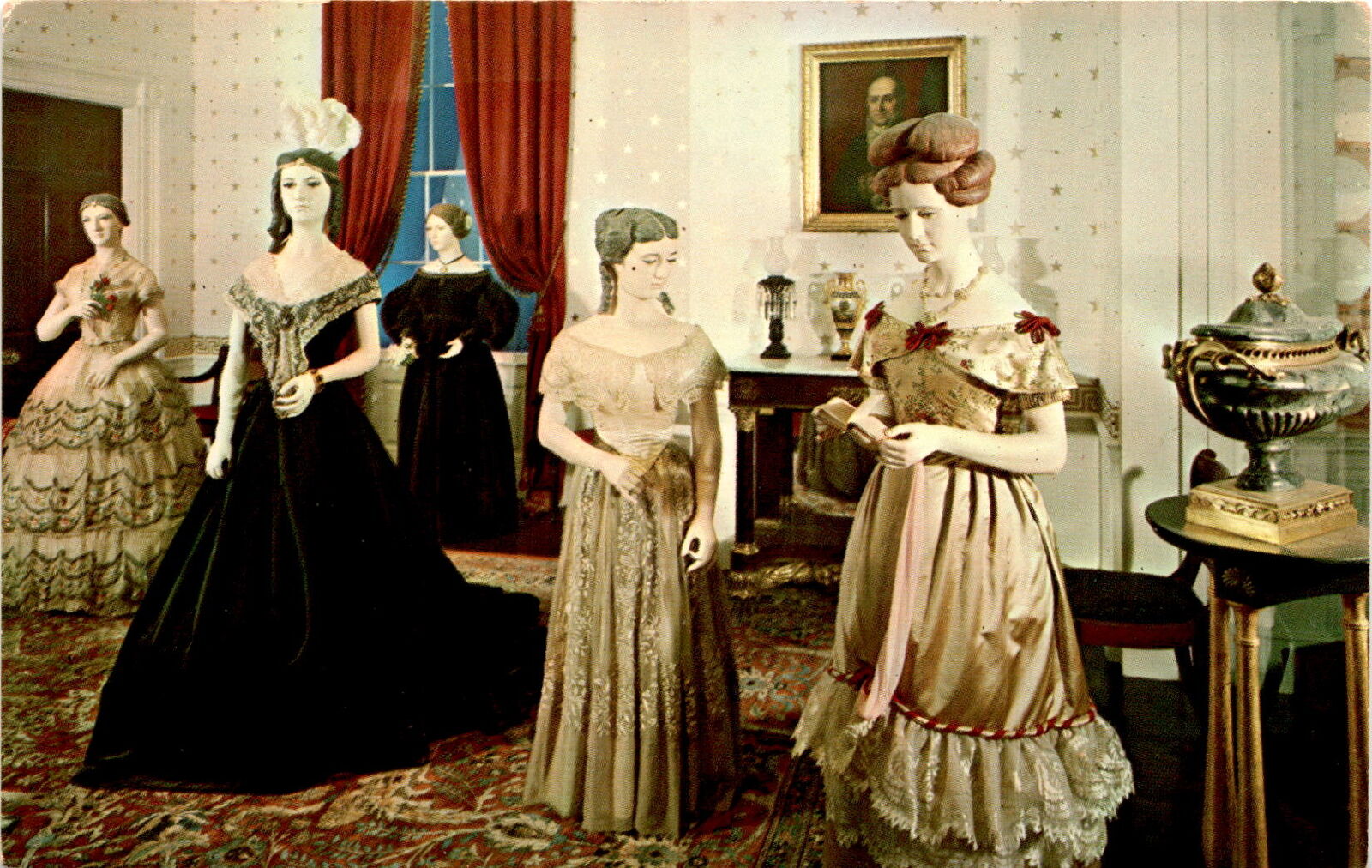 Vintage Postcard: Historical Dresses from First Ladies Hall