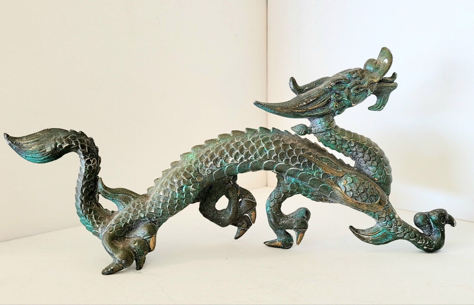 Vintage Japanese Dragon Bronze statue 6.5\