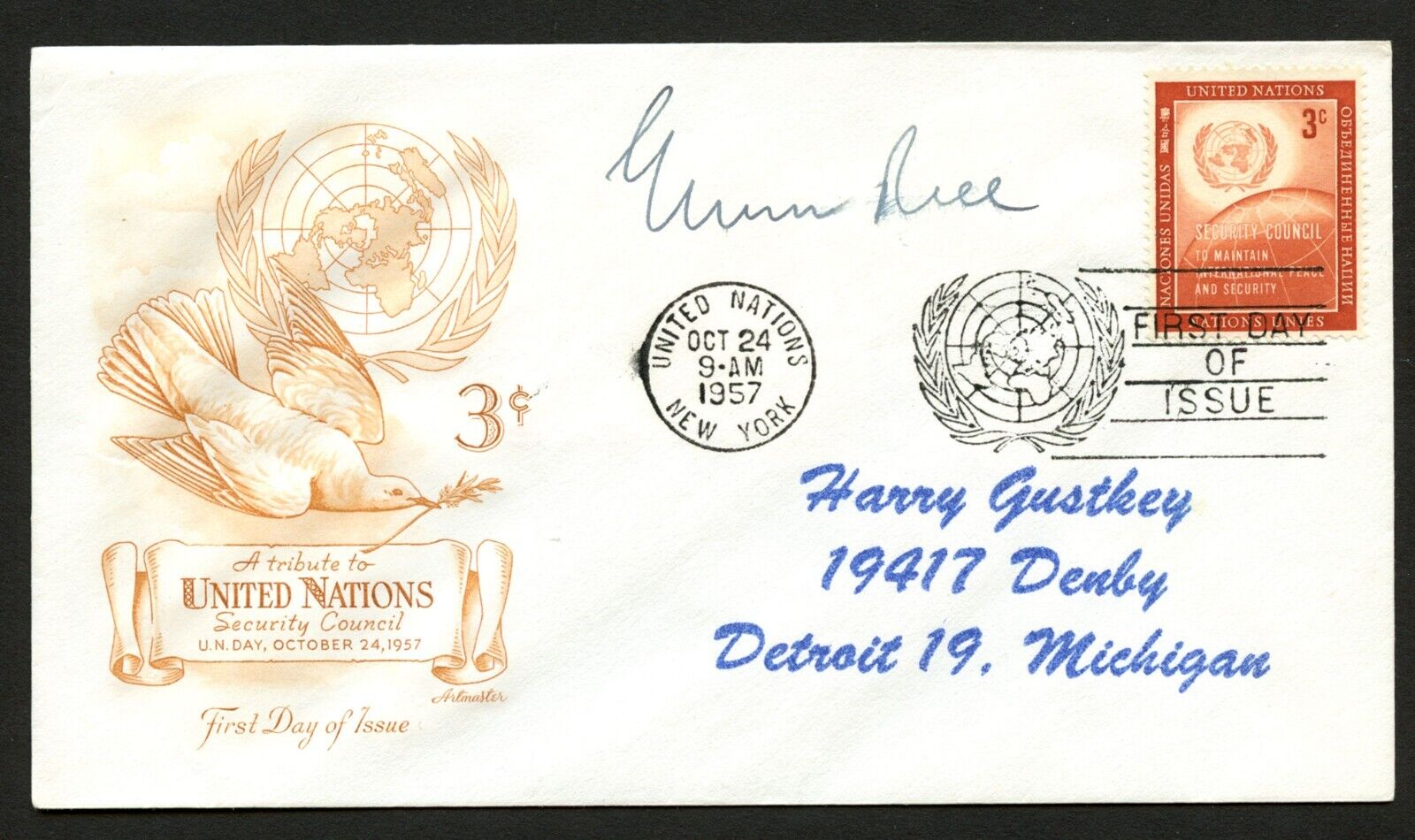 Elmer Rice d1967 signed autograph auto First Day Cover American Playwright BAS