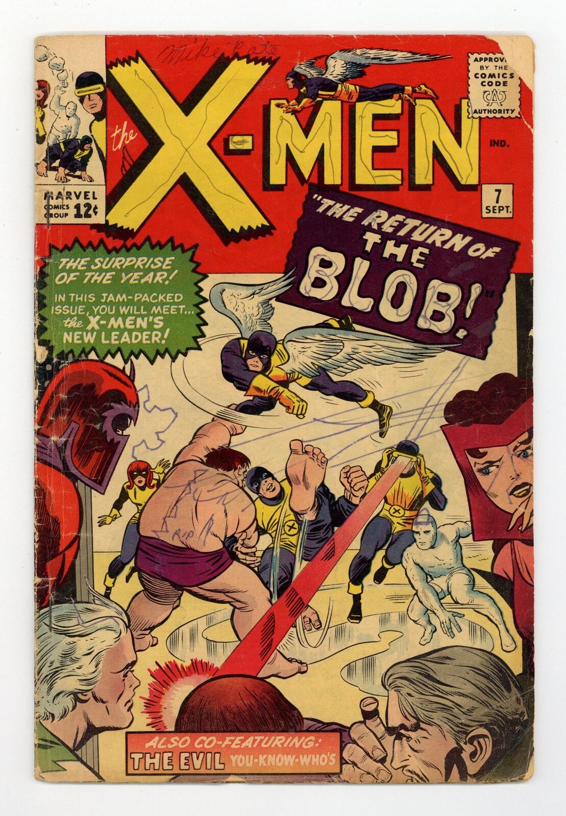 Uncanny X-Men #7 GD- 1.8 1964 1st app. Cerebro