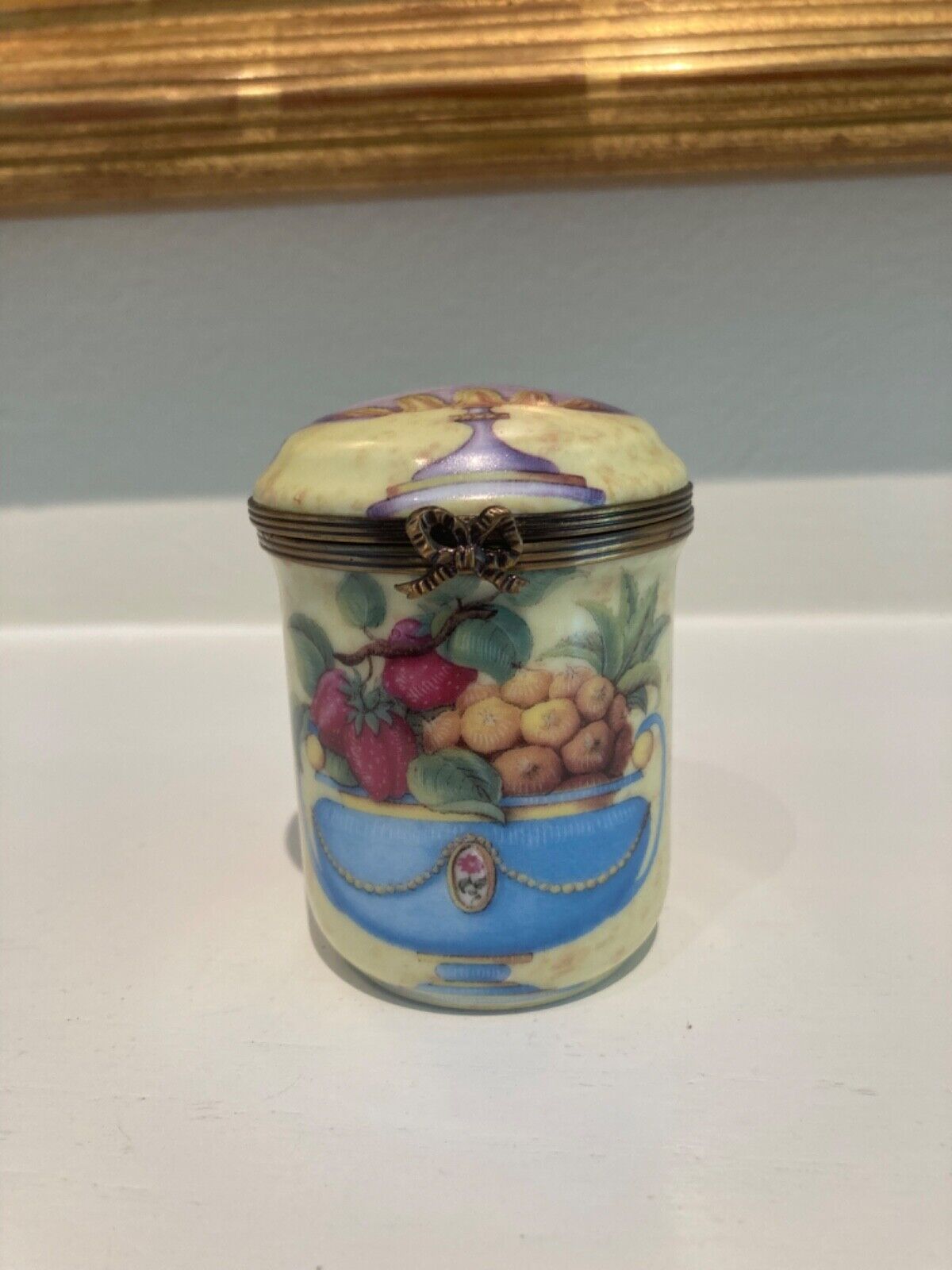 Limoges Trinket Box Porcelain Fruit
