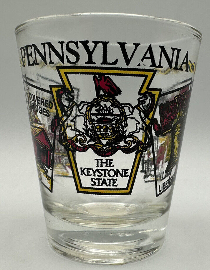 Shot Glass Pennsylvania The Keystone State U.S.A.Collection NEW