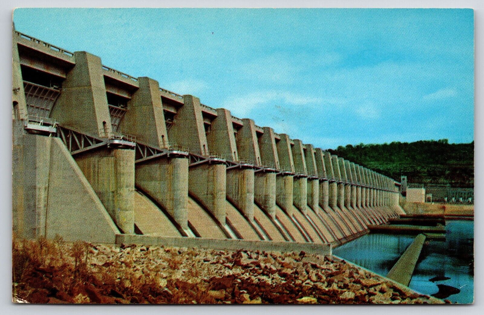 Fort Gibson Dam Eastern Oklahoma OK Vintage Postcard