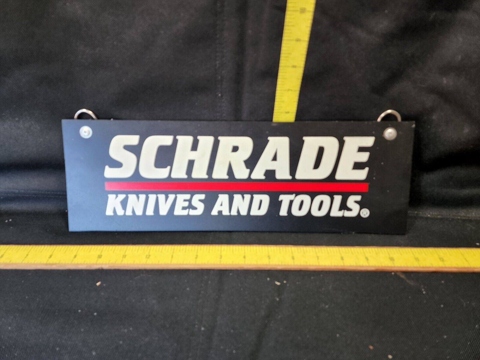 Vintage Shrade Knife Tool Dealer Retail Sign Hanging NO CHAIN Ready2Display