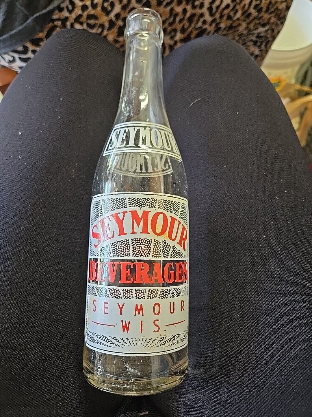 Vtg Seymour 12 Fl Oz Bottle Wisconsin 
