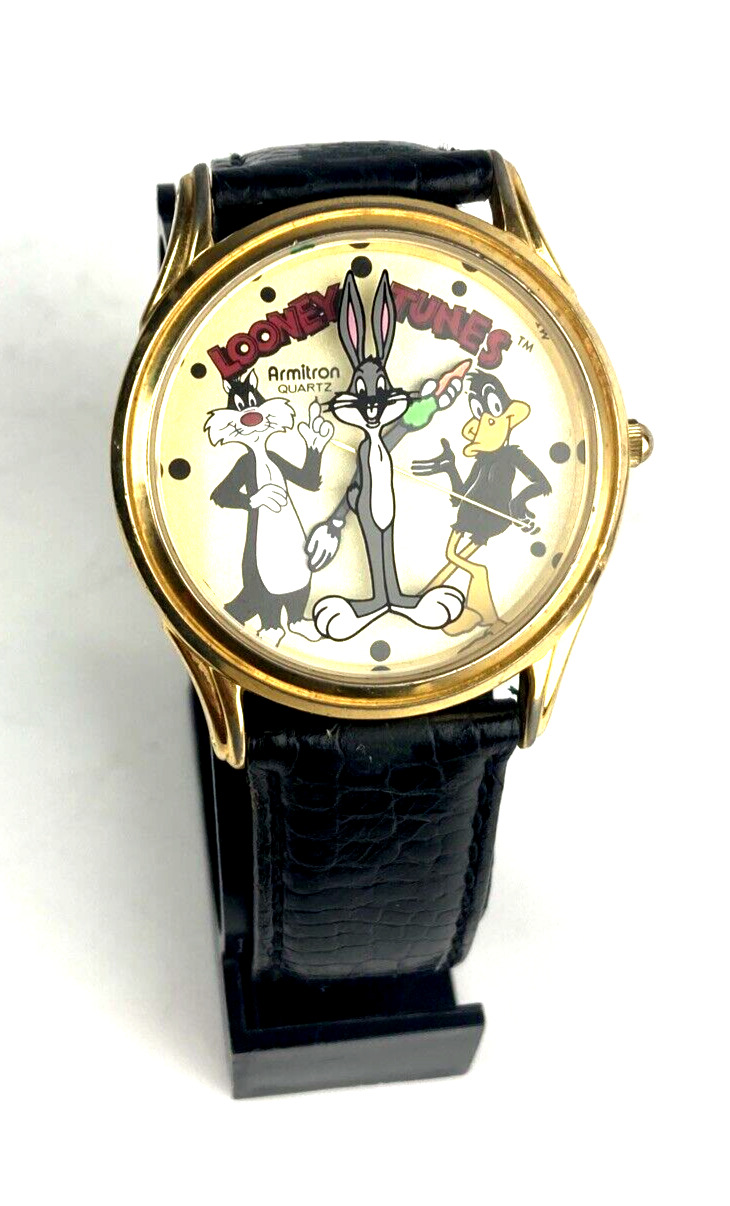 Armitron Looney Toons Collectibles Watch 1990 Bugs Daffy Sylvester 3-D -New Batt