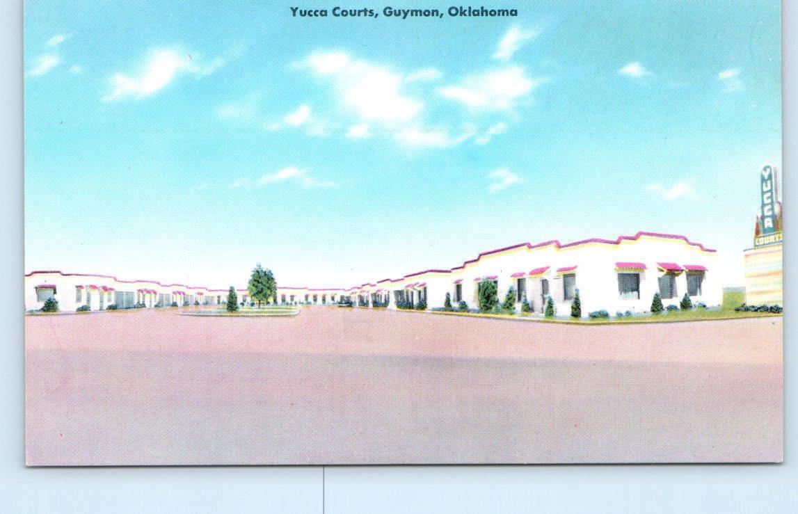 GUYMON, OK Oklahoma ~ Roadside YUCCA COURTS 1954 Texas County Postcard