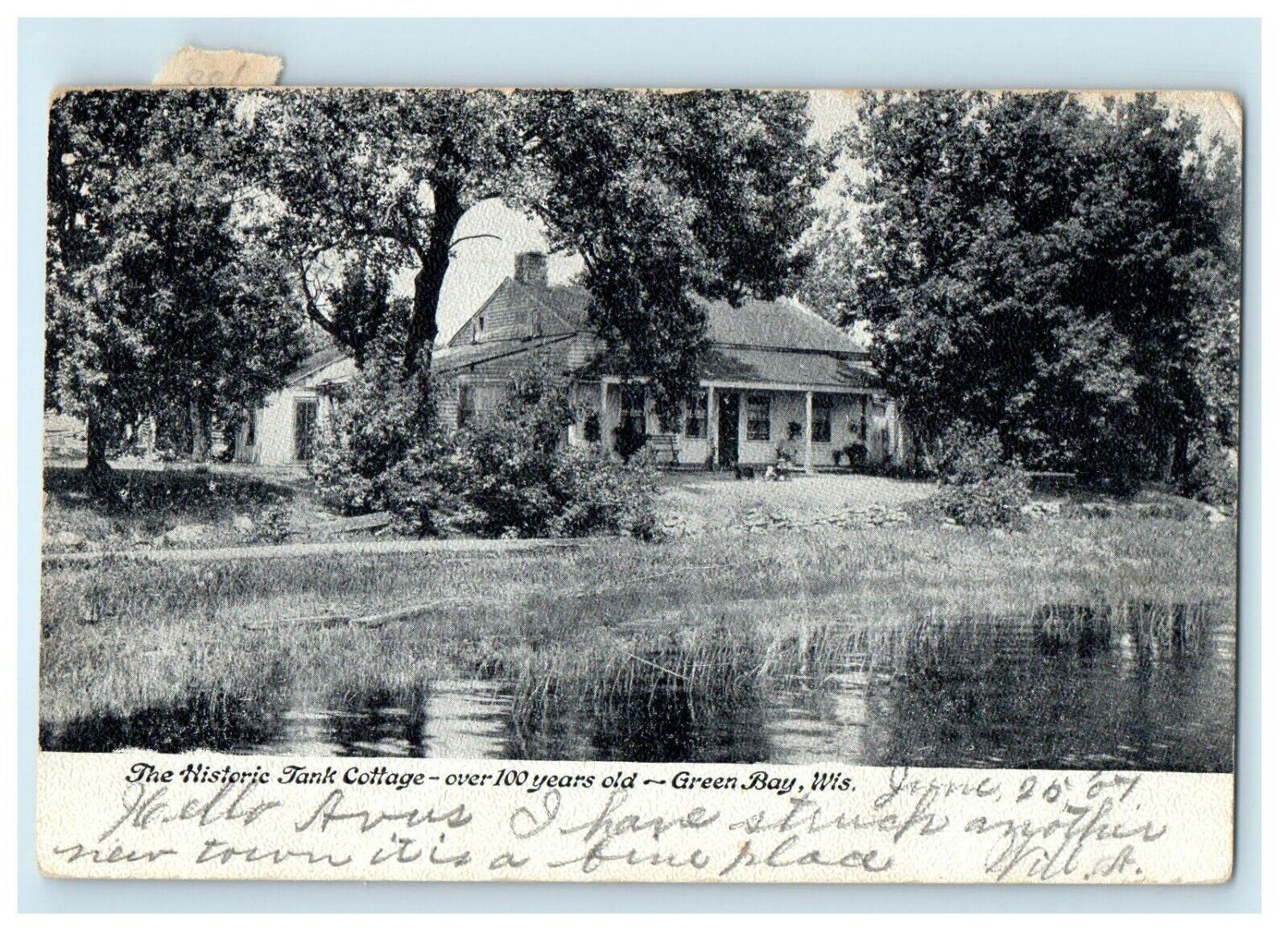 1905 The Historic Tank Cottage, Greenbay, Wisconsin WI Antique Postcard