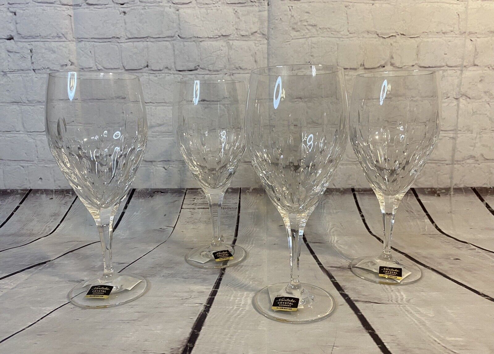 Rare Noritake Full Lead Crystal Iced Tea Illumination (1992-93)  Glasses EUC (4)
