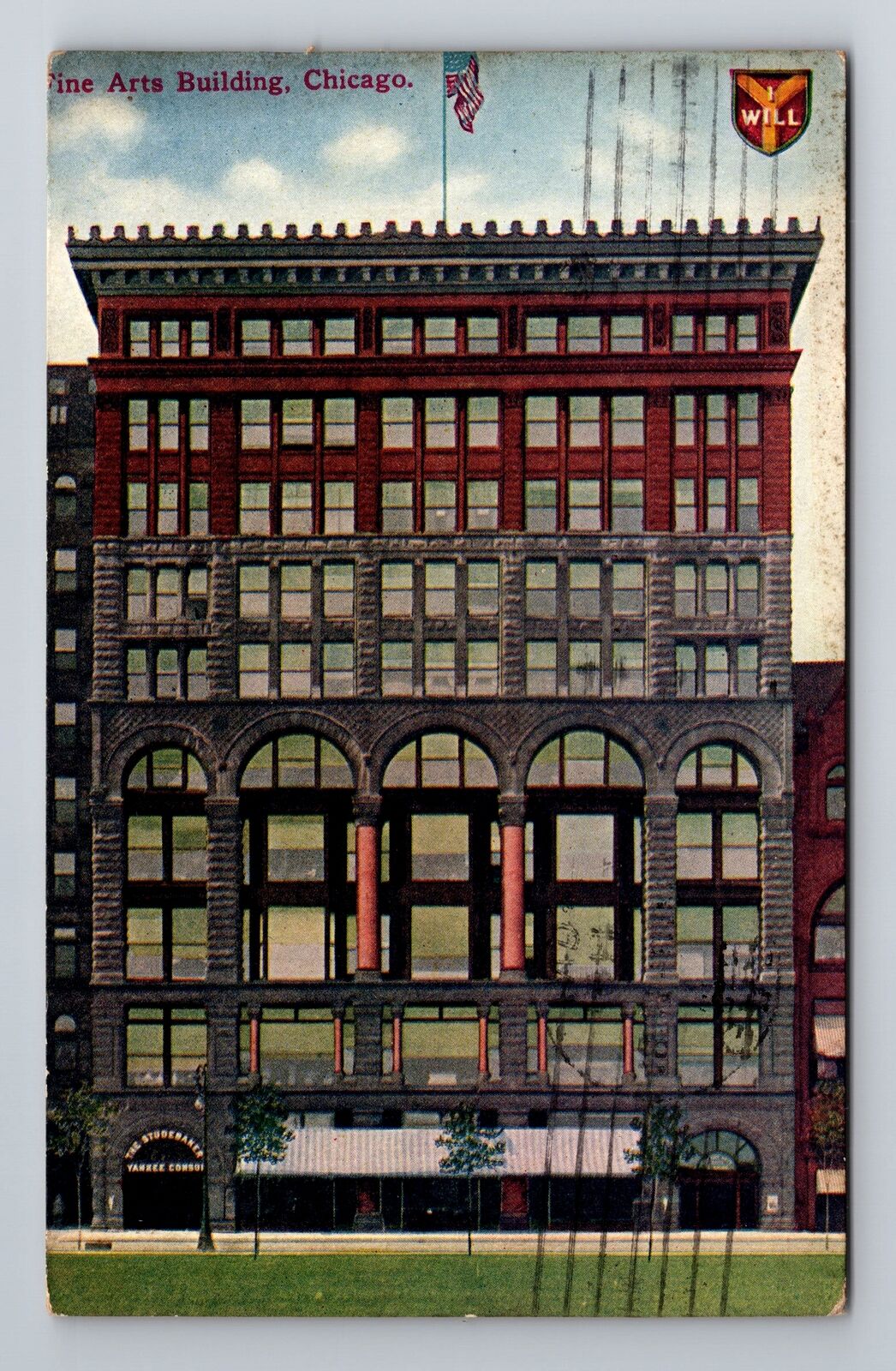 Chicago IL-Illinois, Nine Arts Building, Antique, Vintage c1911 Postcard