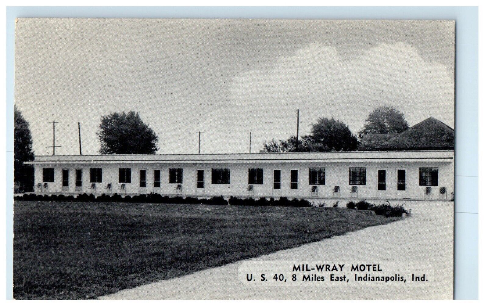 c1940\'s Mil-Wray Motel Indianapolis Indiana IN Unposted Vintage Postcard