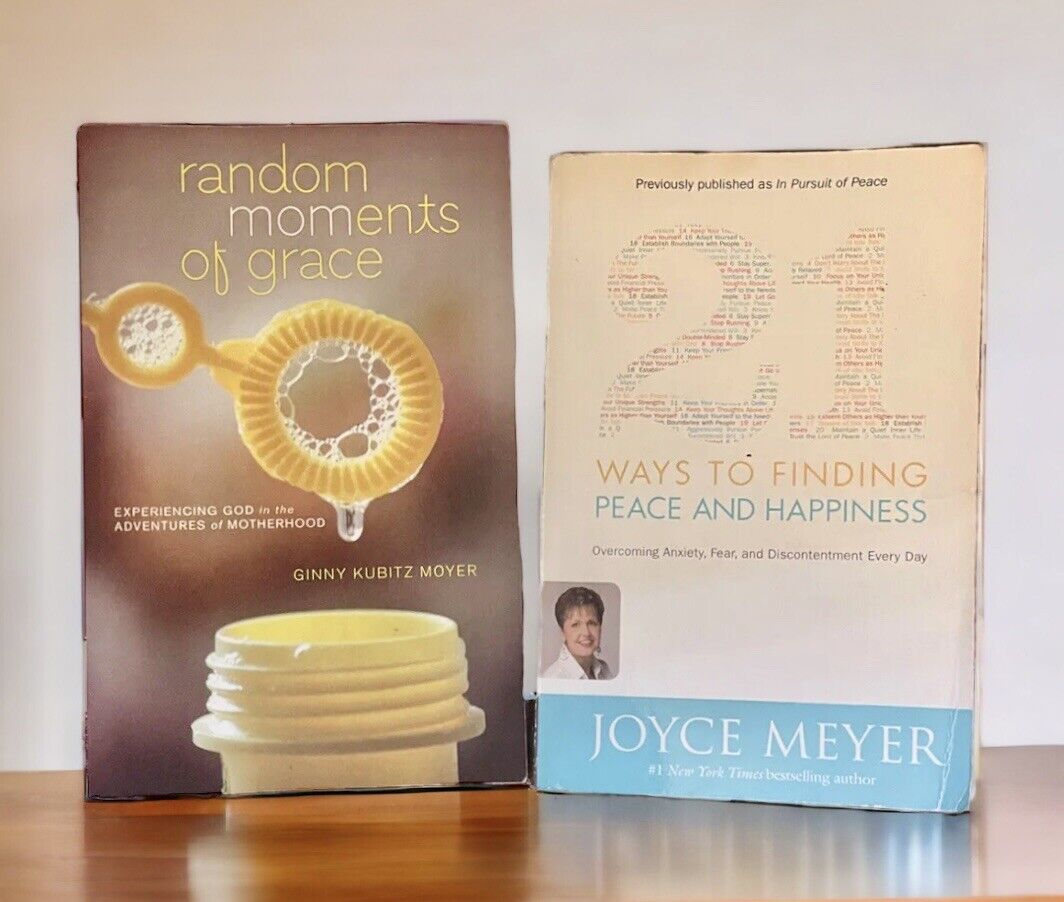 2 Christian Books 21 Ways to Finding Peace & Random Moments Of Grace Joyce Meyer