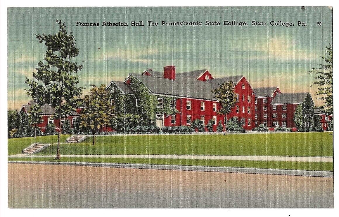 Pennsylvania State College c1940\'s Frances Atherton Hall, campus building