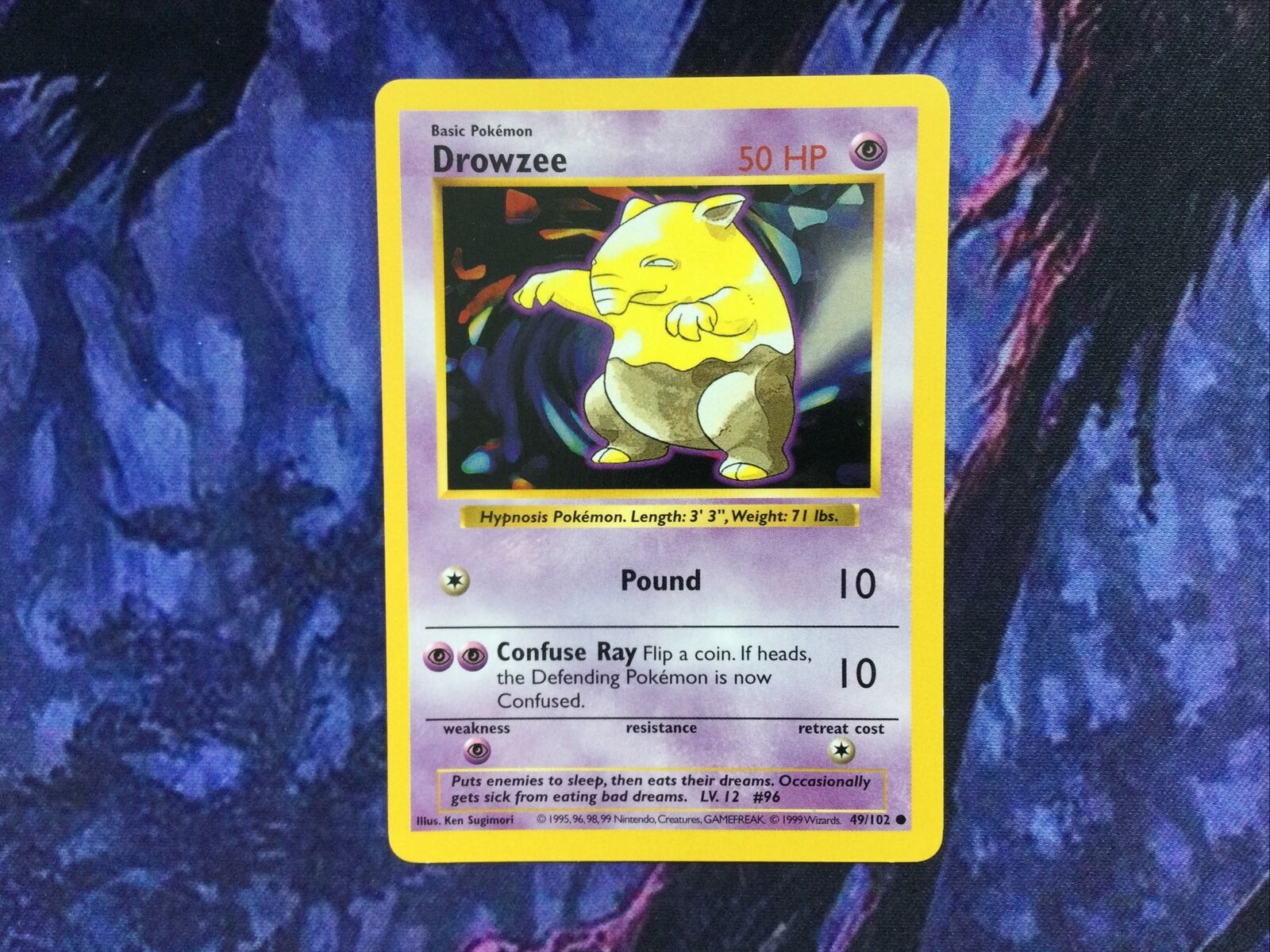 Pokemon Drowzee Shadowless 1999 49/102 NM Condition