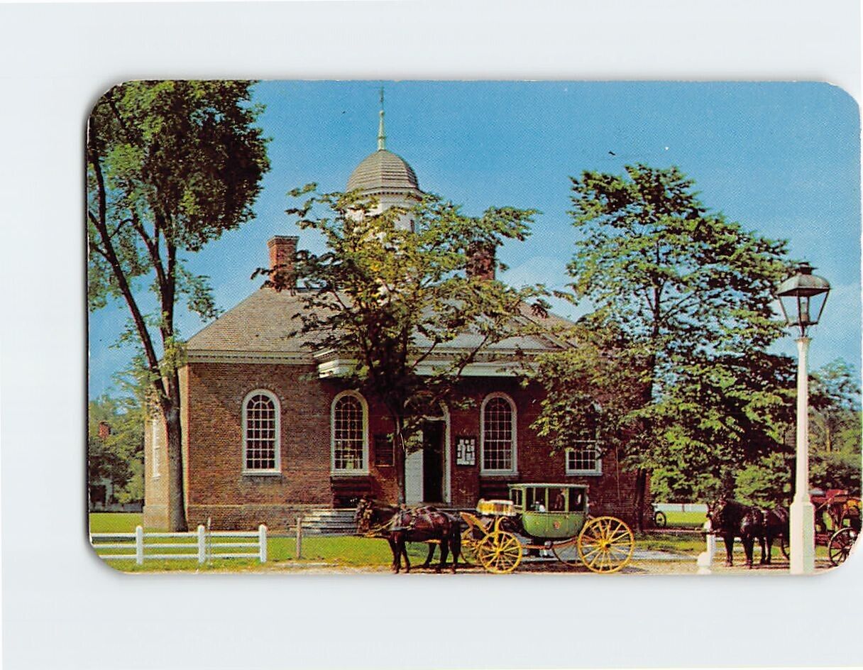 Postcard Old Court House Williamsburg Virginia USA