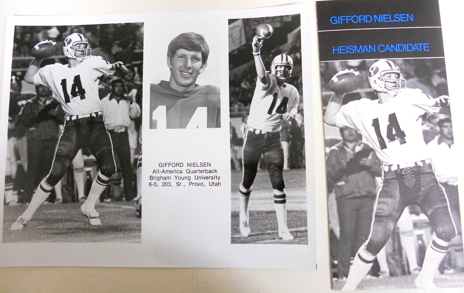 Vintage Photograph of Gifford Nielsen, Brigham Young\'s All-American Quarterback