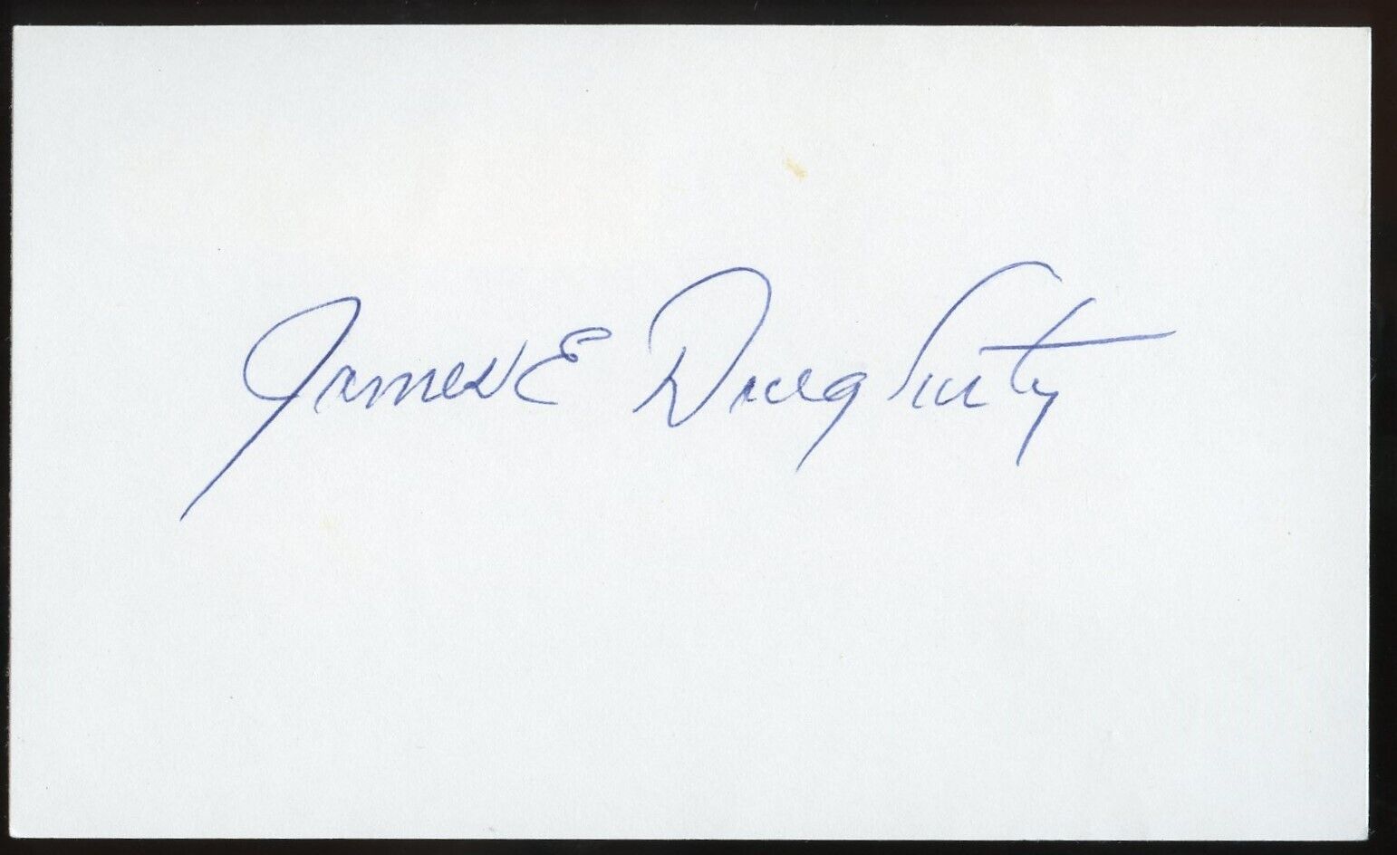 James E. Dougherty d2005 signed autograph 3x5 Cut 1st Husband of Marilyn Monroe