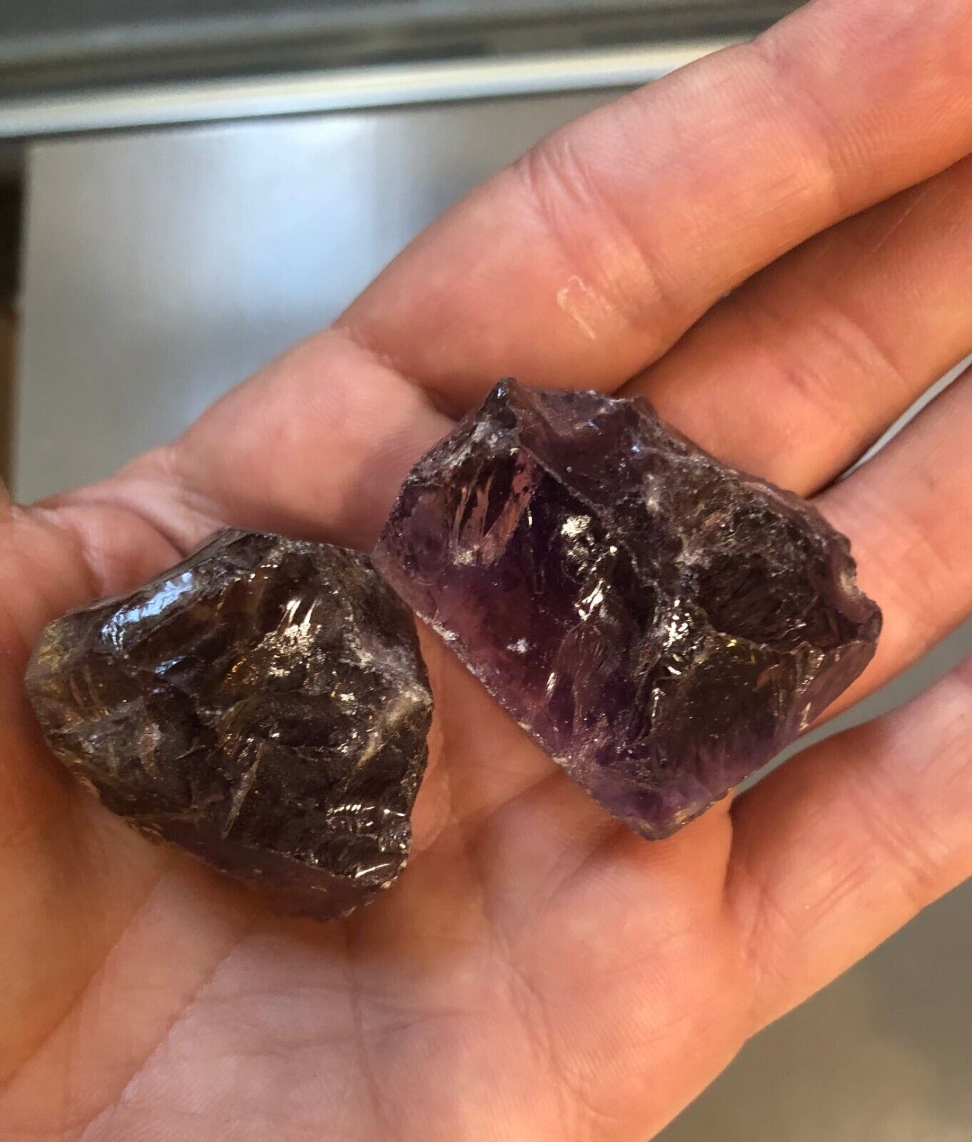 Raw Violet Amethyst Natural Crystal Unpolished & Medium Sized Chunks