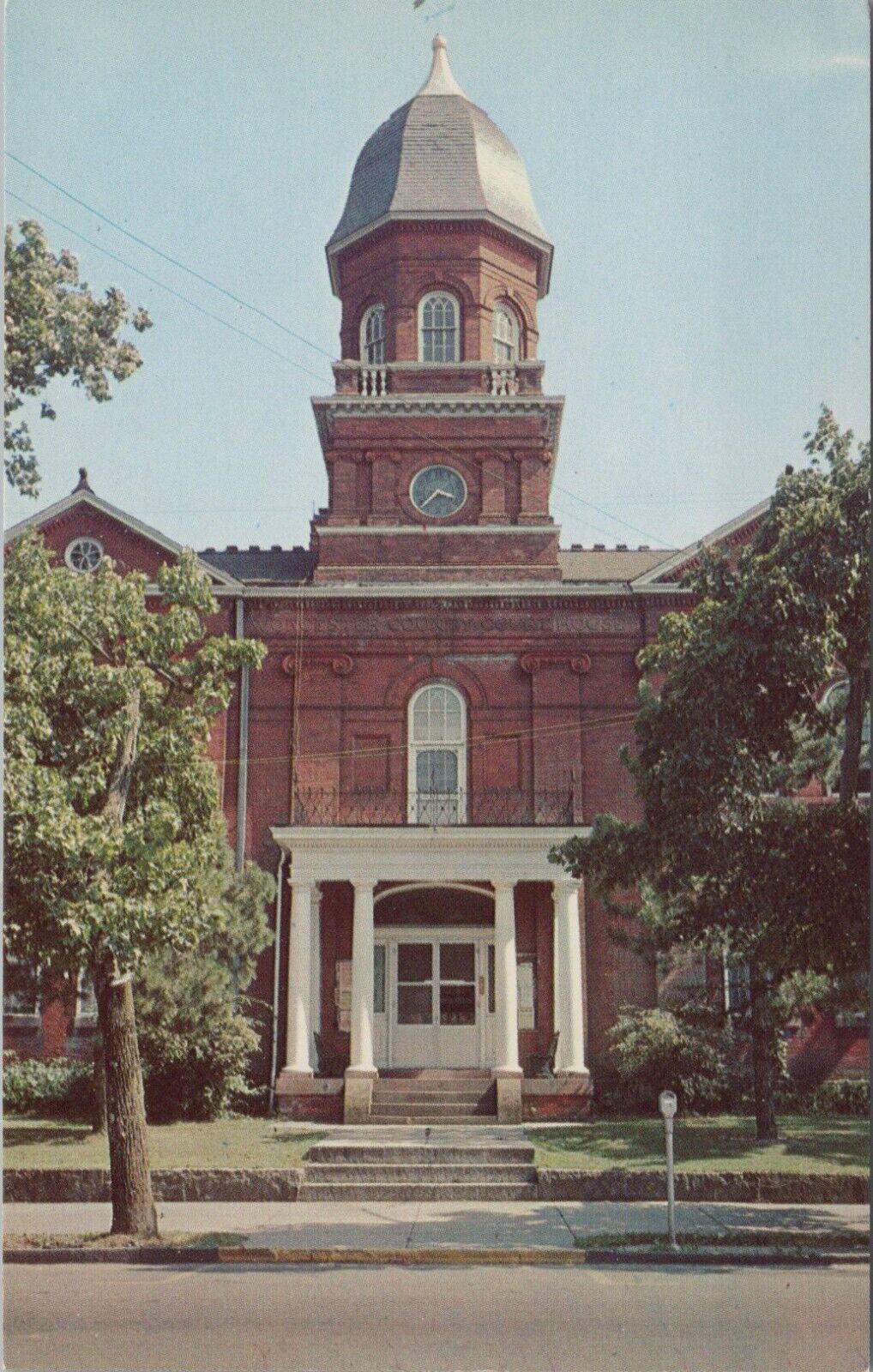 Snow Hill Maryland Worcester County Court House Vintage Post Card
