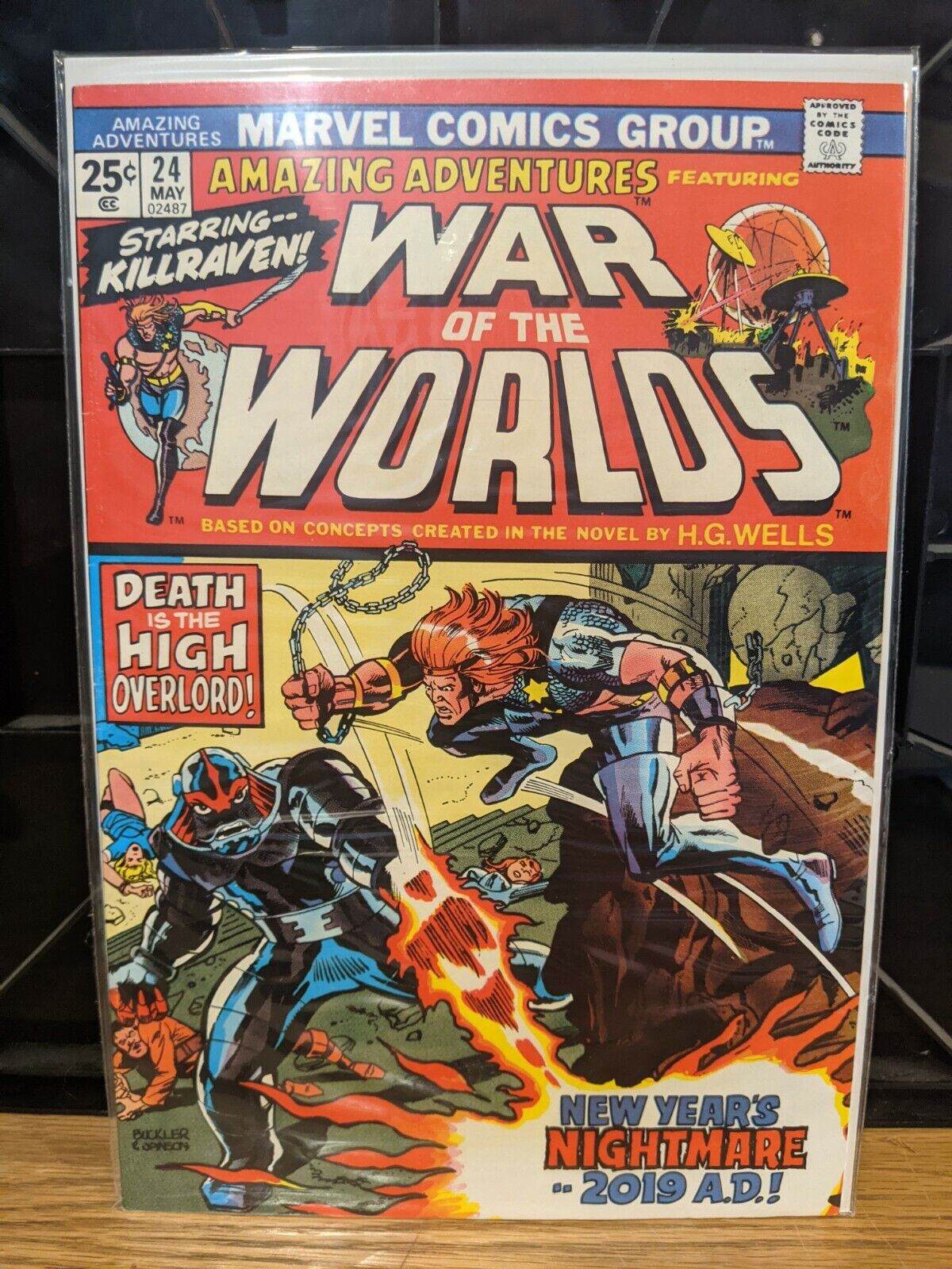 Marvel Amazing Adventures 24 VF Value Stamp intact. War of the Worlds
