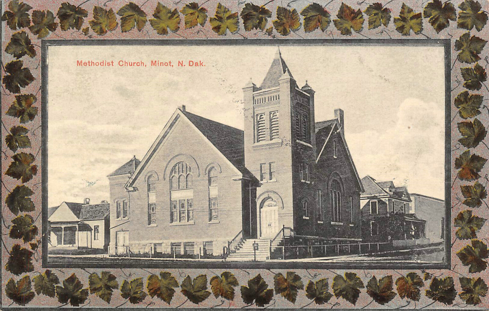 MINOT, ND Methodist Church, North Dakota Vintage Postcard 1911
