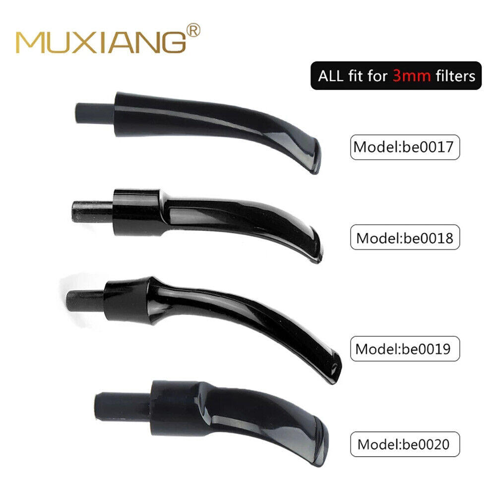 MUXIANG 4pcs Smoking Pipe Mouthpiece 3mm Filter Tobacco Pipe Stem Replacement