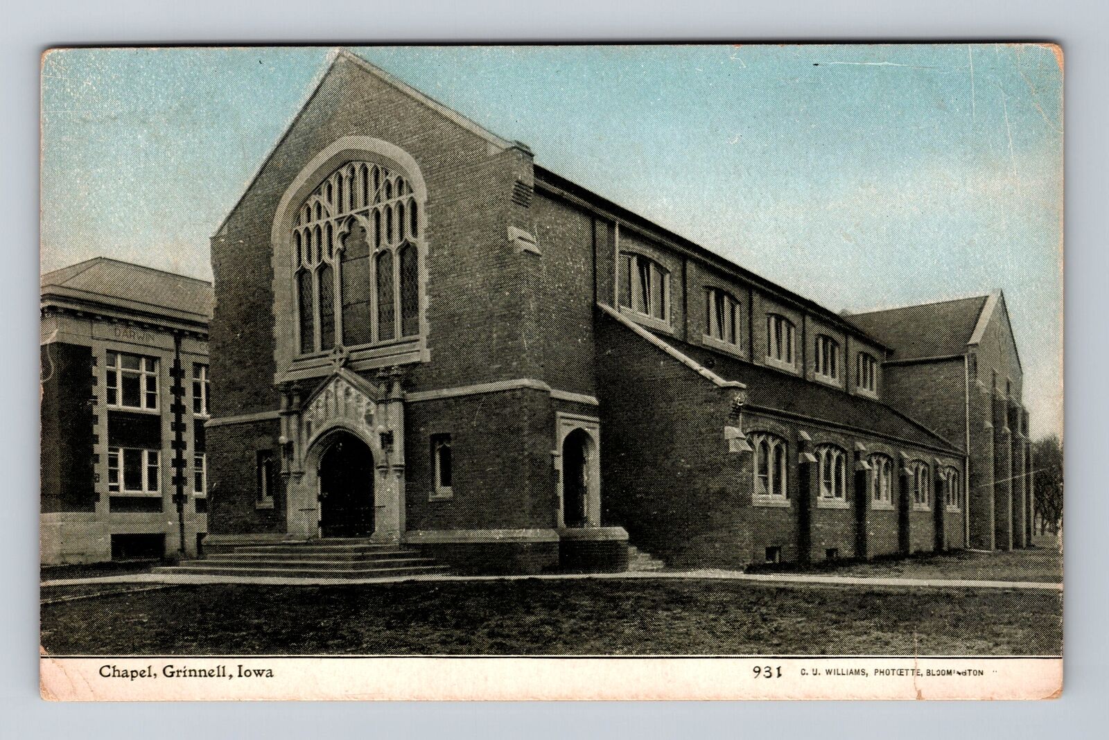 Grinnell IA-Iowa, Panoramic View of Chapel, Antique Souvenir Vintage Postcard