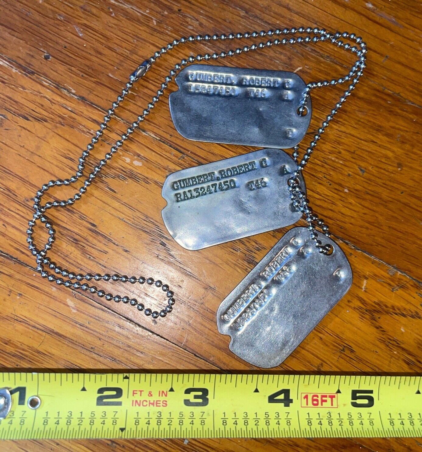 Post WWII US T46 Dog Tags