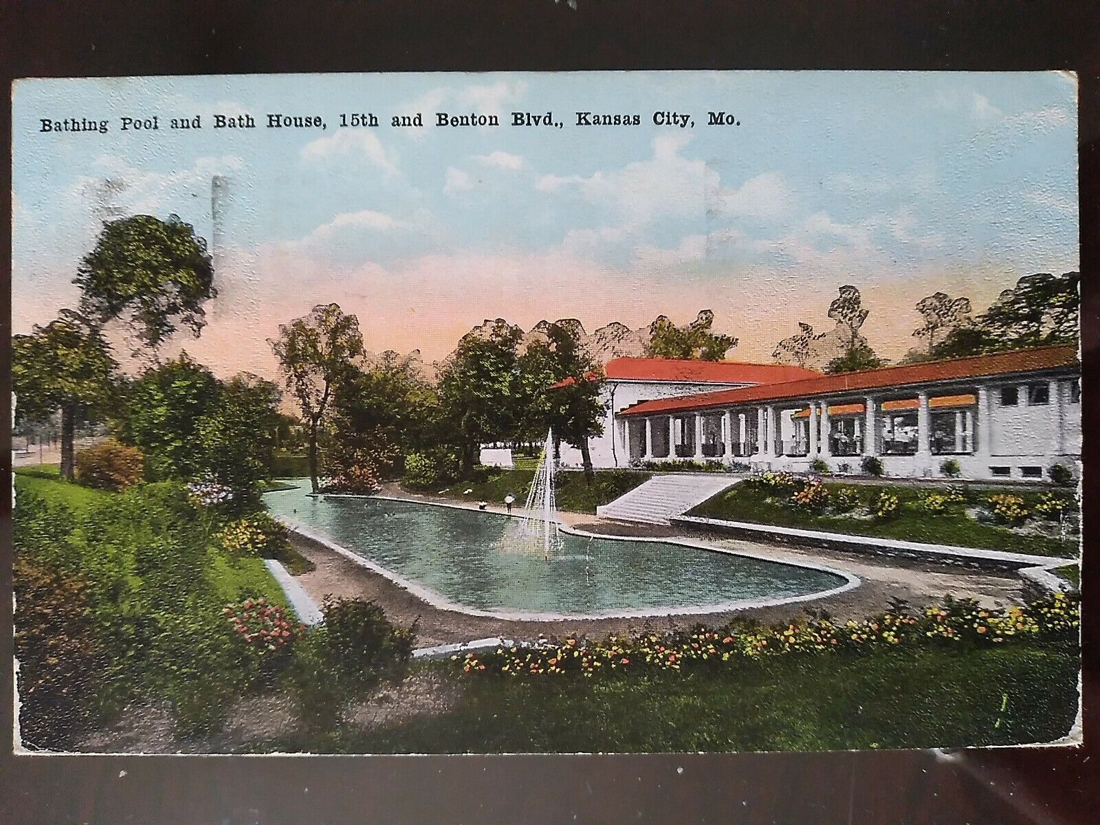Bathing Pool & Bath House, 15th & Benton Blvd, Kansas City, MO-1921, Rough Edges