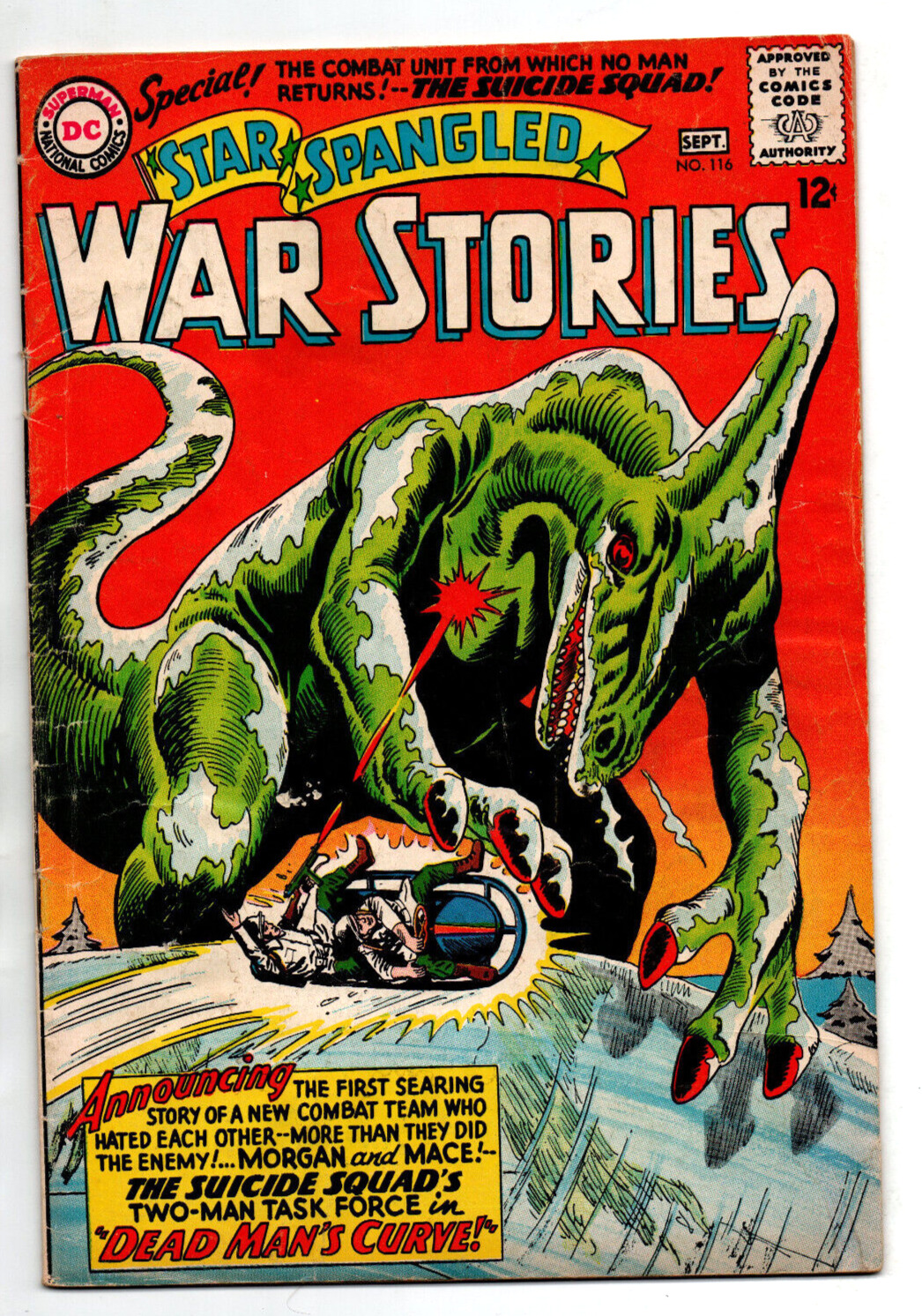 Star Spangled War Stories #112 - Dinosaur cover - 1964 - VG