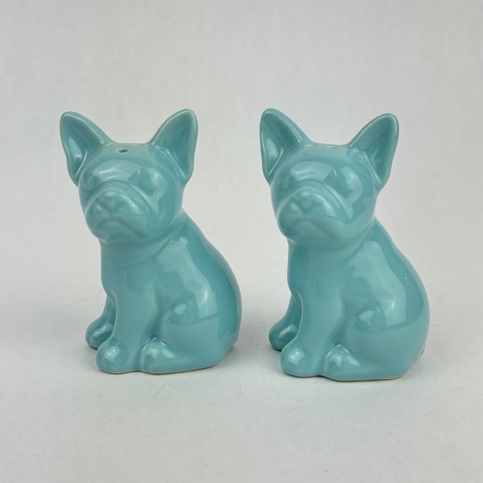 Target Threshold Turquoise French Bulldog Frenchie 3” Salt and Pepper Shakers
