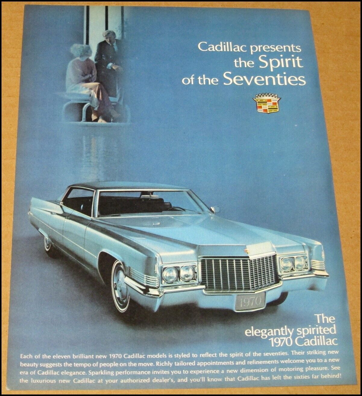 1970 Cadillac Print Ad 1969 Car Automobile Advertisement Spirit of the Seventies
