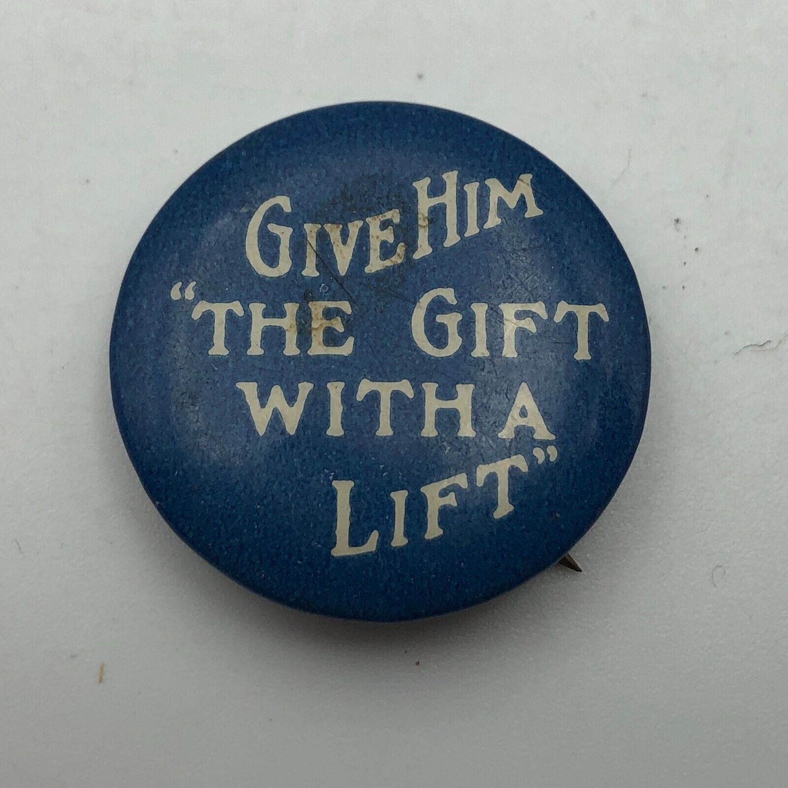 Vtg Parker Pens Advertising Button Pin Pinback Give Him The Gift With A Lift M9