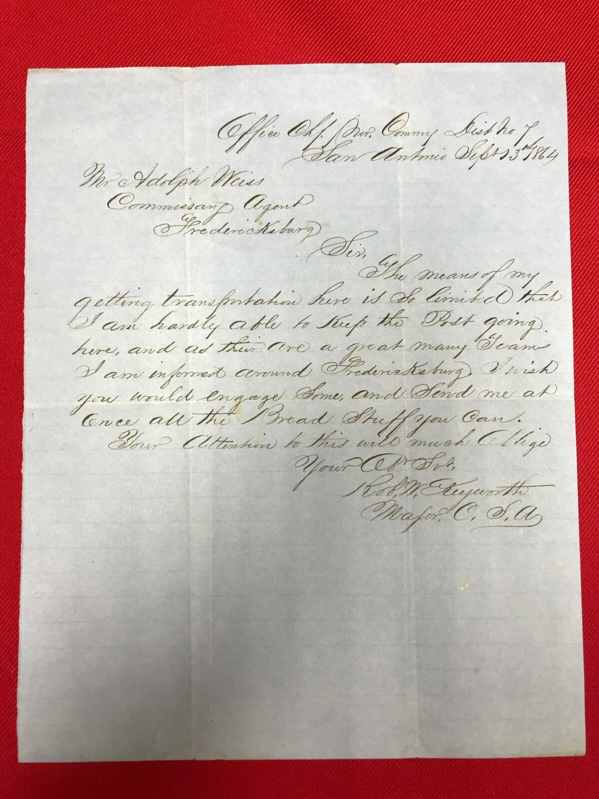 Confederate Document - Soldier Robert W. Keyworth   - RARE