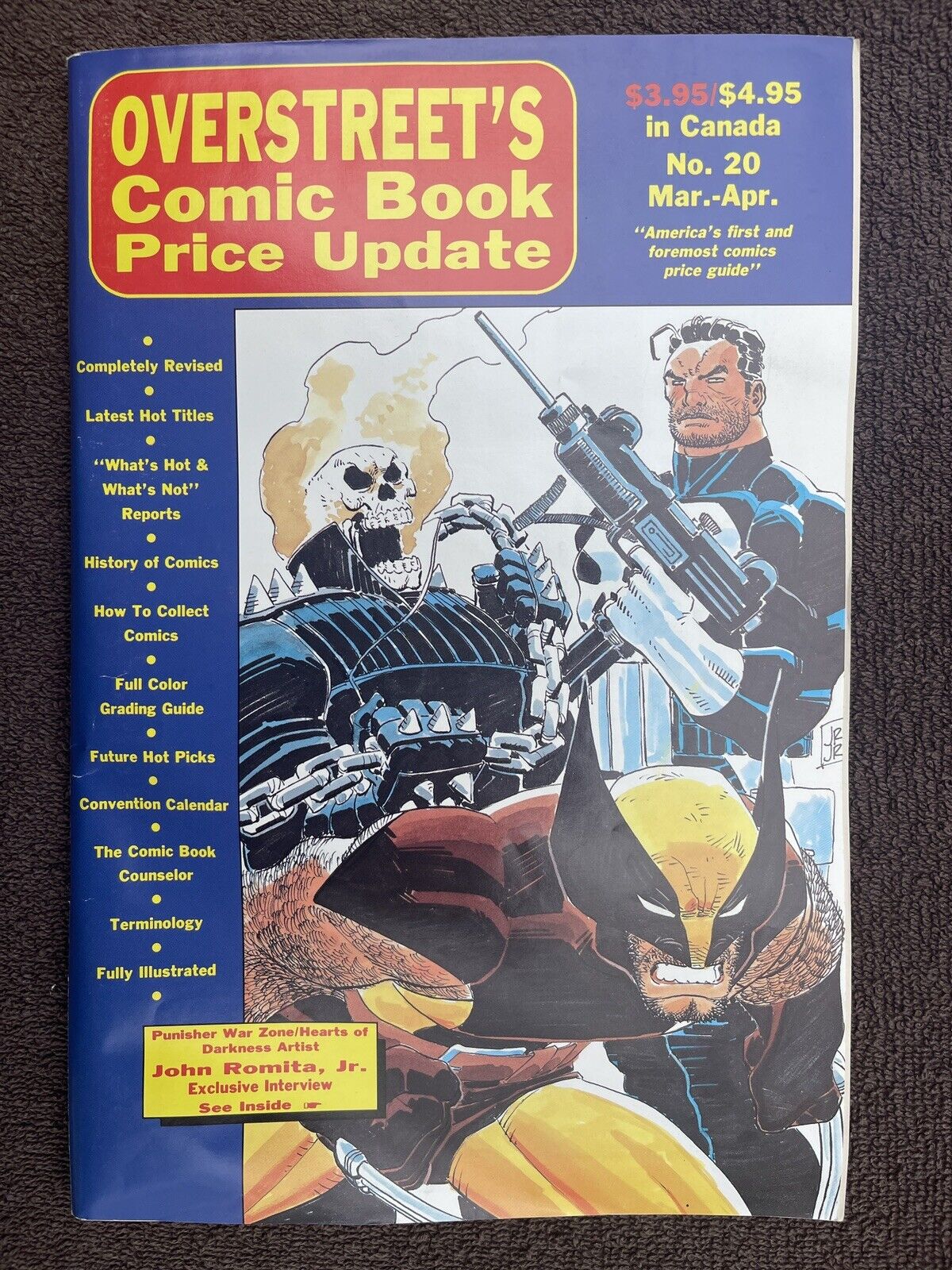 Overstreet\'s Comic Book Price Update #20 (March-April, 1991) Punisher, Wolverine