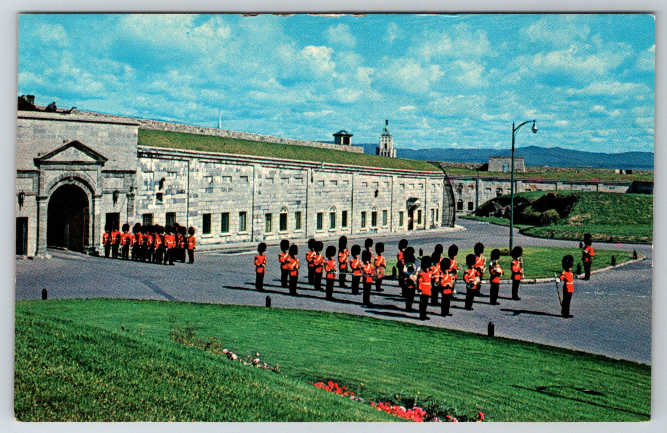 c1960s Colorful Guard Changing Ceremony Postcard Citadel Quebec City Canada
