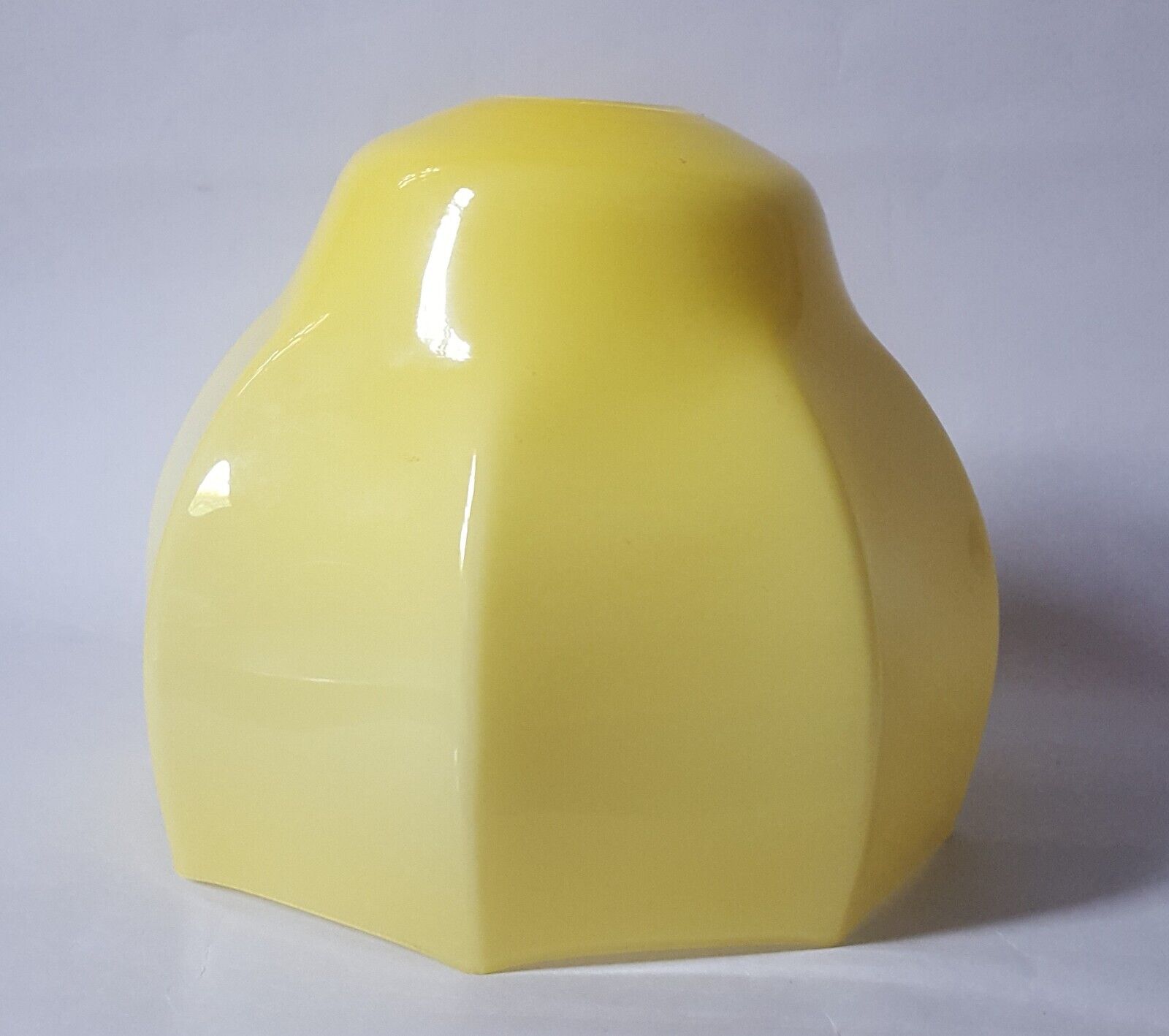 Vintage Bohemian Art Deco Loetz Style Yellow Cased Glass Lamp Shade Circa 1930\'s
