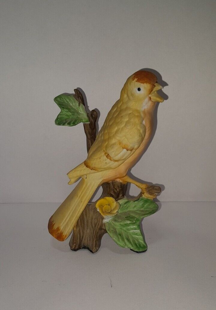 Vintage Cute Ceramic Colorful Bird Figurine 