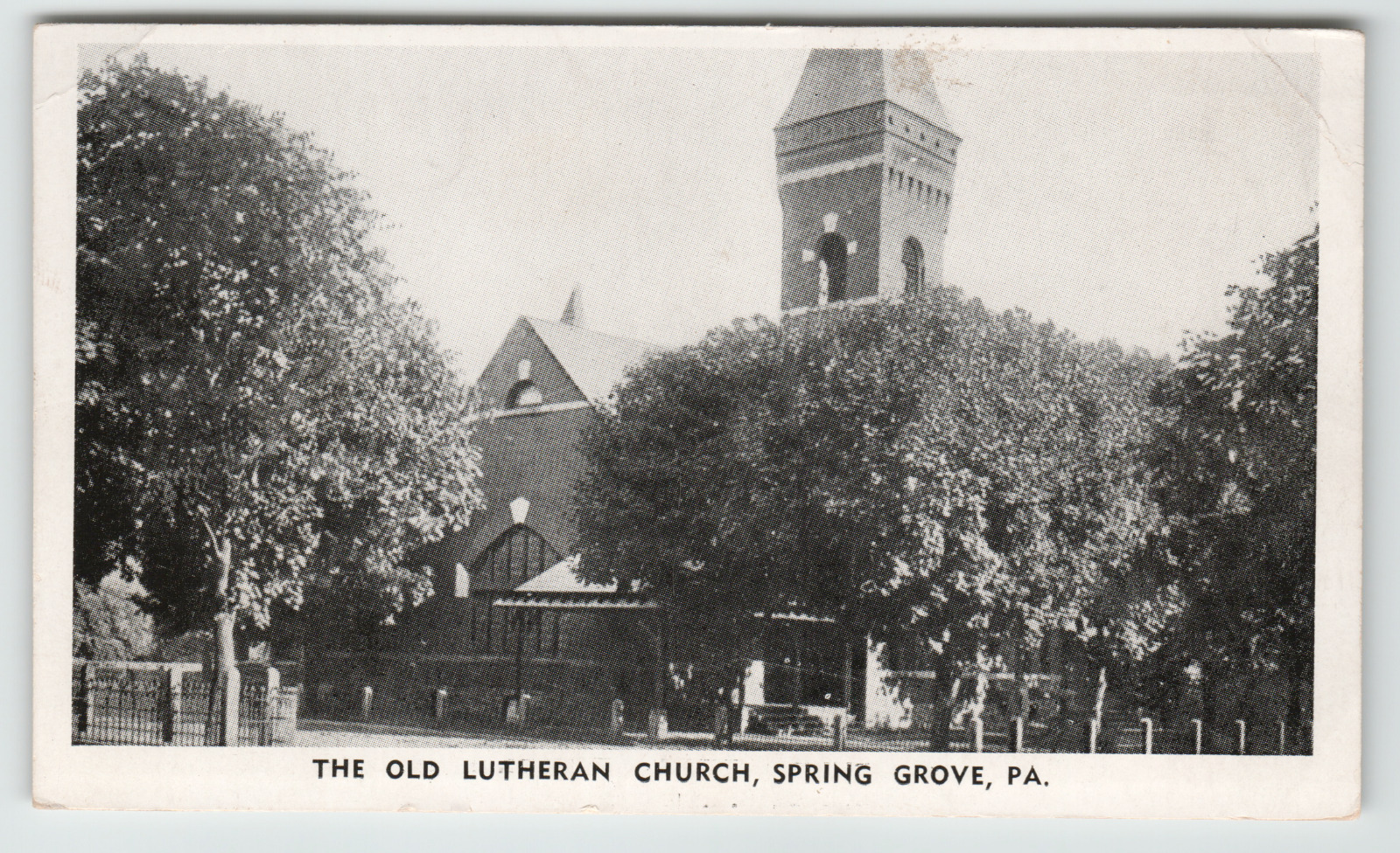 Postcard Vintage the Old Lutheran Church in Spring Grove, PA