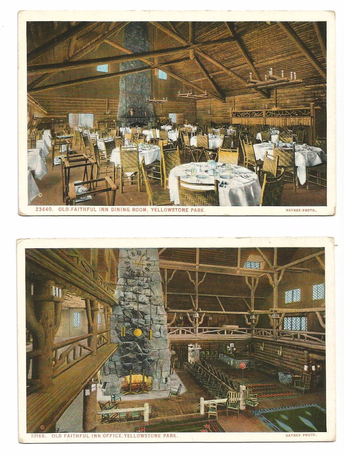 Old Faithful INN Yellowstone Postcards WY Wyoming c1920s