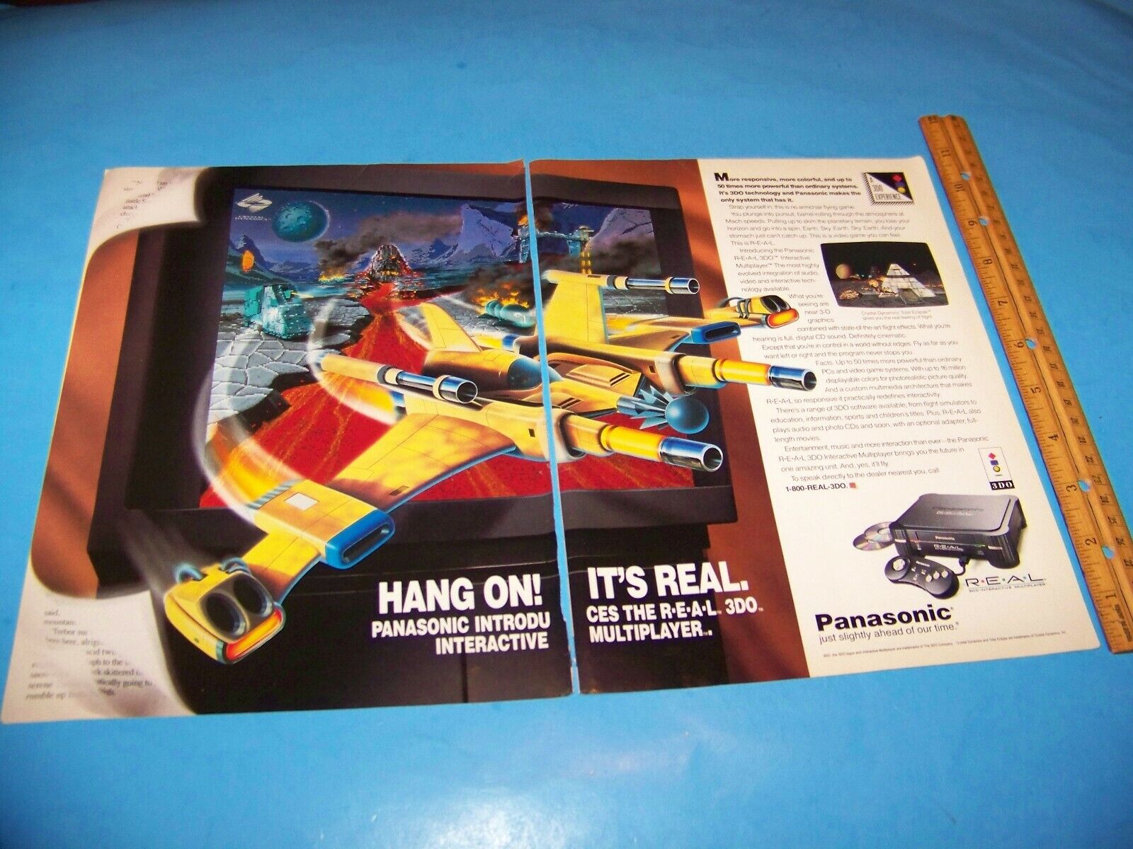 Video Game Ad Vintage 1993  Panasonic R E A L 3DO Interactive Multiplayer