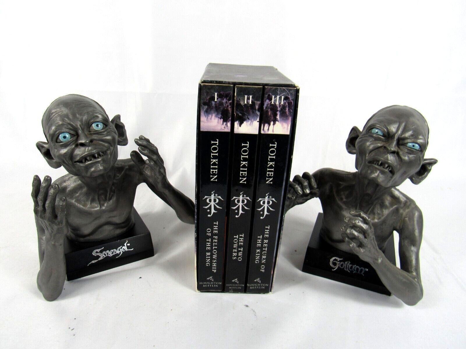 Noble Collection Gollum Smeagol Pewter Bookends Busts Lord Of The Rings Heavy