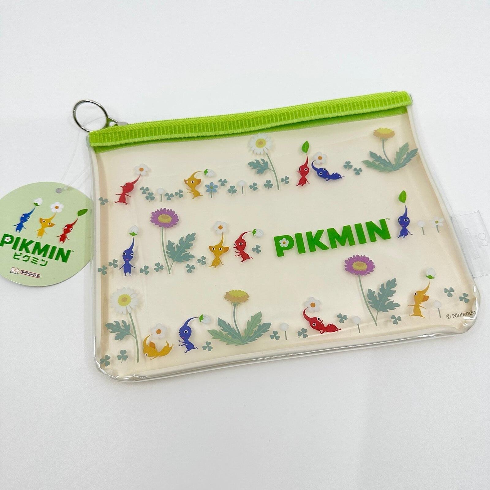 Pikmin Clear Zippered Pencil Pouch Bag Nintendo Japan Exclusive New