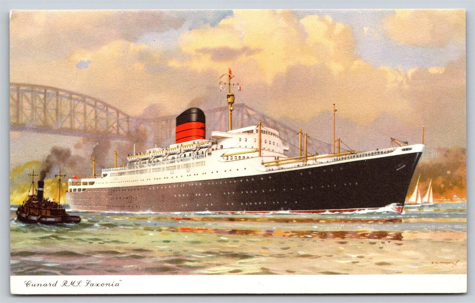 Postcard Cunard RMS Franconia D40