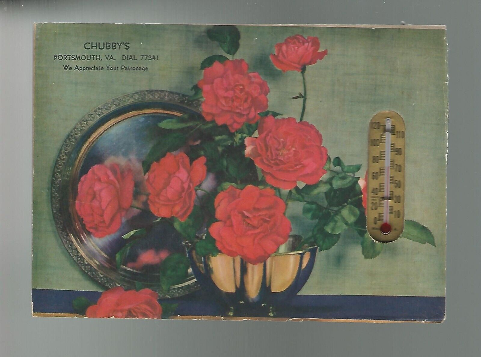 VINTAGE ADVERTISING THERMOMETER \